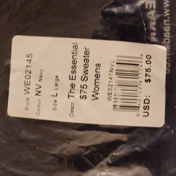 NEW Naadam, Dark Navy Cashmere Sweater, Large - Picture 4 of 4